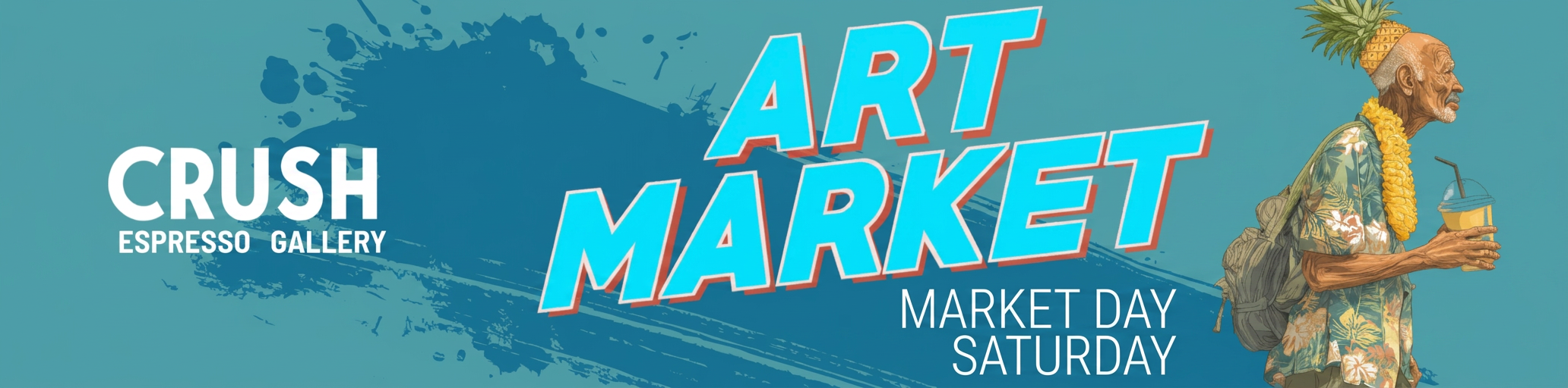 CRUSH ART MARKET banner — CRUSH Espresso Gallery